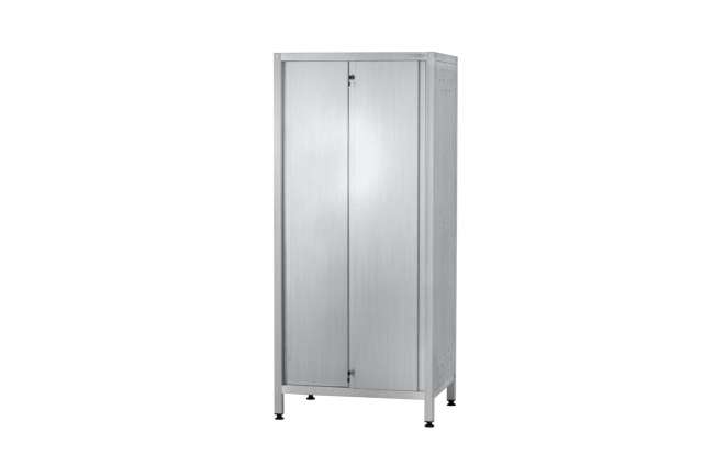 Шкаф кухонный ШЗКп - 1000*600*1800 "Profi Inox", двери-купе, 2 сплошные полки, без к-та замков